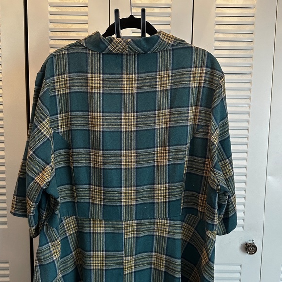 Shein Plus Tartan Flare Hem Shirt Dress 4X - Picture 6 of 10